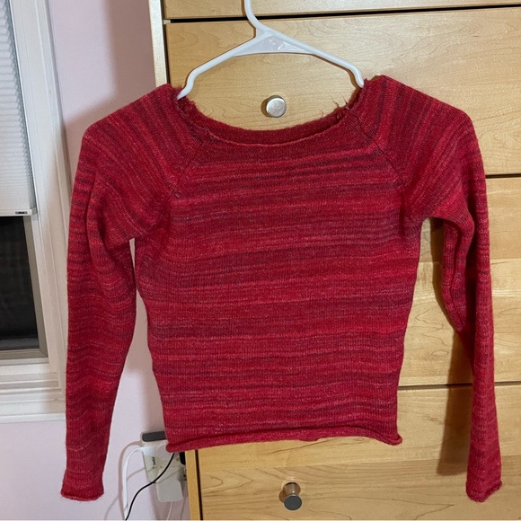 Red, one size, boat neck sweater from Subdued - Picture 2 of 4